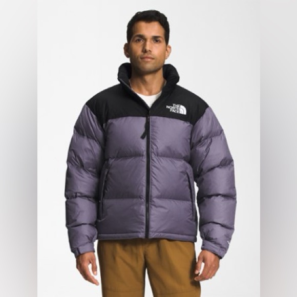 The North Face Men's Black and Purple Puffer Jacket - Picture 1 of 7